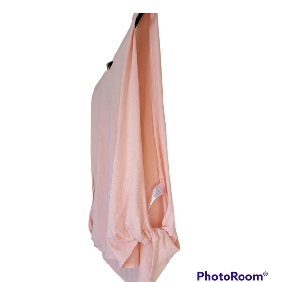 Athleta Pink Tank Top Open Twist Sides Pullover High Low Cropped Size L - Picture 4 of 6